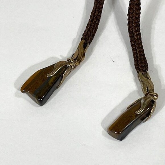 Brown cord and stone bolo tie. - Picture 4 of 5